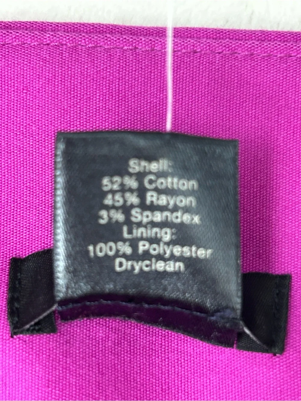 Ann Taylor Bright Fuchsia Mini Pencil Skirt Lined Zipper Closure Size 12